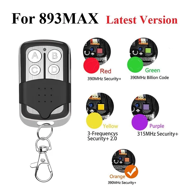 

Latest Version 893MAX Replacement for Sears Craftsman LiftMaster 371LM 971LM 81LM 891LM Garage Door Remote