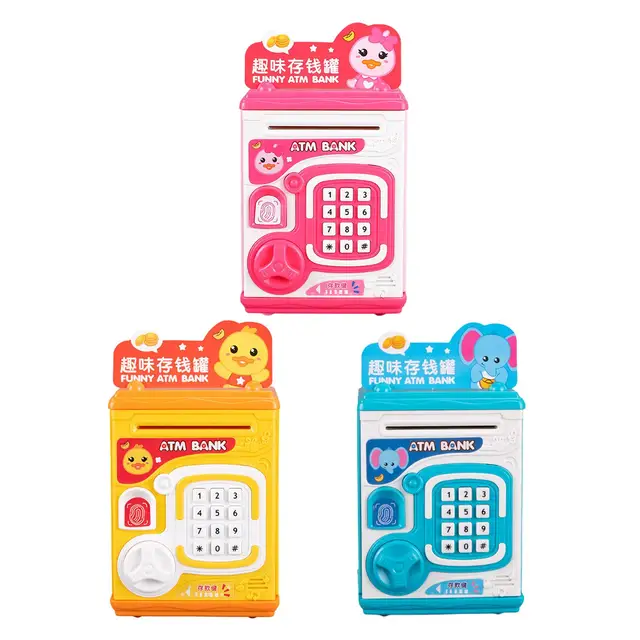 Electronic Piggy Bank Safe Bank Box Automatic Dual Lock Money Bank Saving Box Children Boys Girls 3 4 5 6 Years & up 5