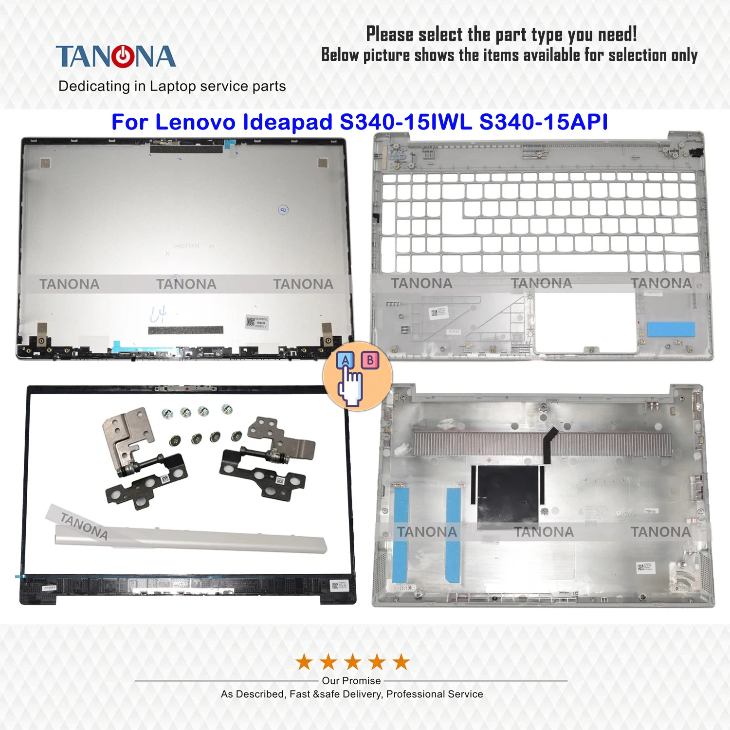 CARCASA TRASERA LCD PARA PORTÁTIL LENOVO IDEAPAD S340-15IWL