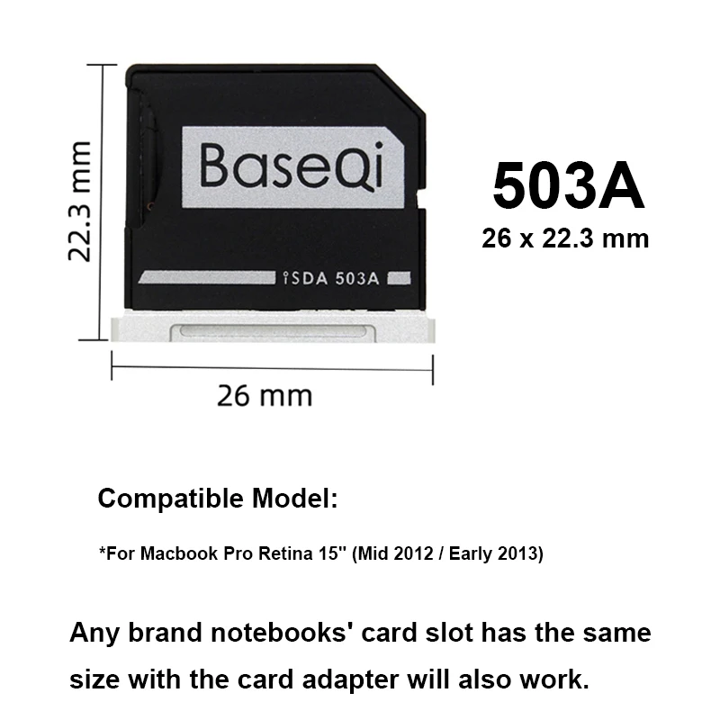 

Бесшовный адаптер для карт Micro SD для MacBook Pro Retina, 15 дюймов