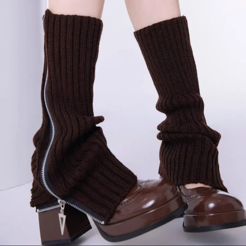 Autumn Winter Lolita Leg Warmers Women Long Socks Wool Knitted Foot Cover Arm Warmer Y2K Crochet Heap Socks Boot Cuffs Stockings