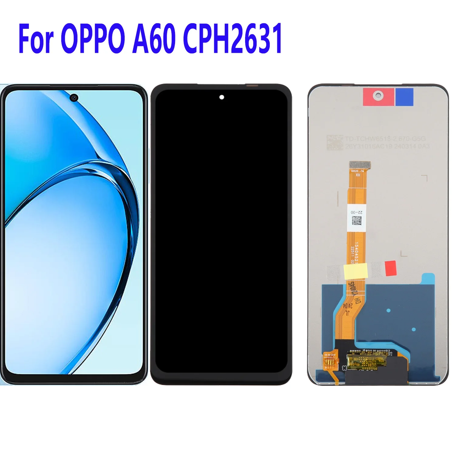 

ЖК-дисплей сенсорный экран дигитайзер стеклянная панель для OPPO A60 CPH2631