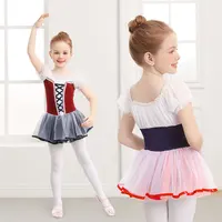 Girls Ballet Dress Puff Short Sleeve Ballet Tutu Dress Kids Ballet Leotard Dress Birthday Dress up Girls Dance Costume Dancewear - Image 2