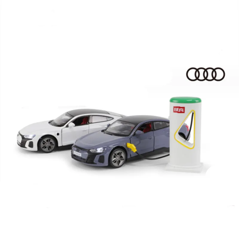 1:36 Audi RS ETron GT Coupe Alloy New Energy Car Model Diecasts Metal Charging Vehicles Car Model Sound and Light Kids Toys Gift 3
