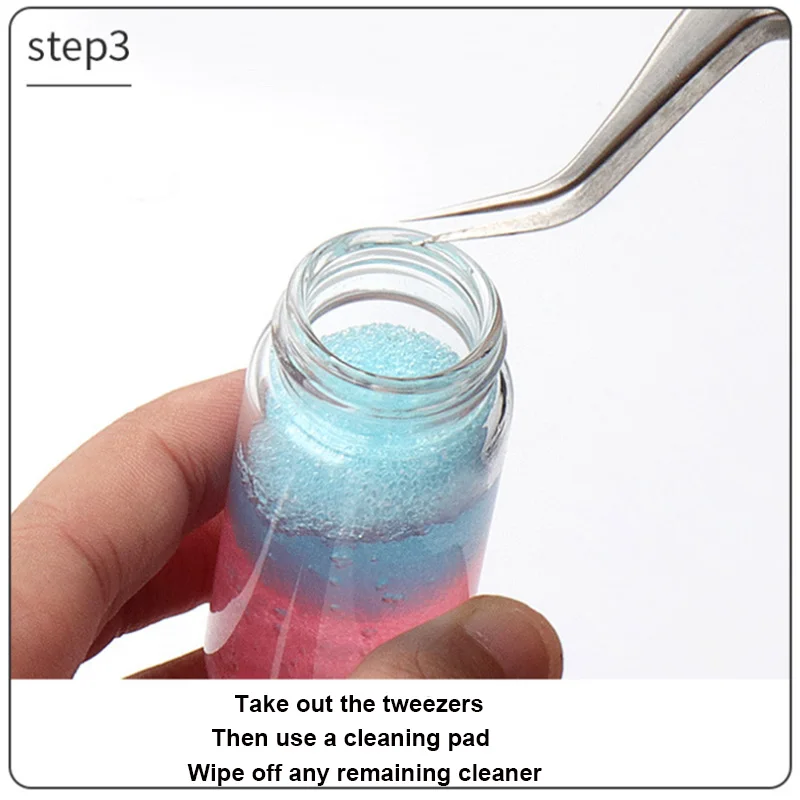 15/20/30ml Wimpern Pinzette Reiniger Lash Kleber Verlängerung Liefert Reinigung Schwamm Wimpern Kleber Remover Flüssigkeit Pinzette reiniger – Detail 4