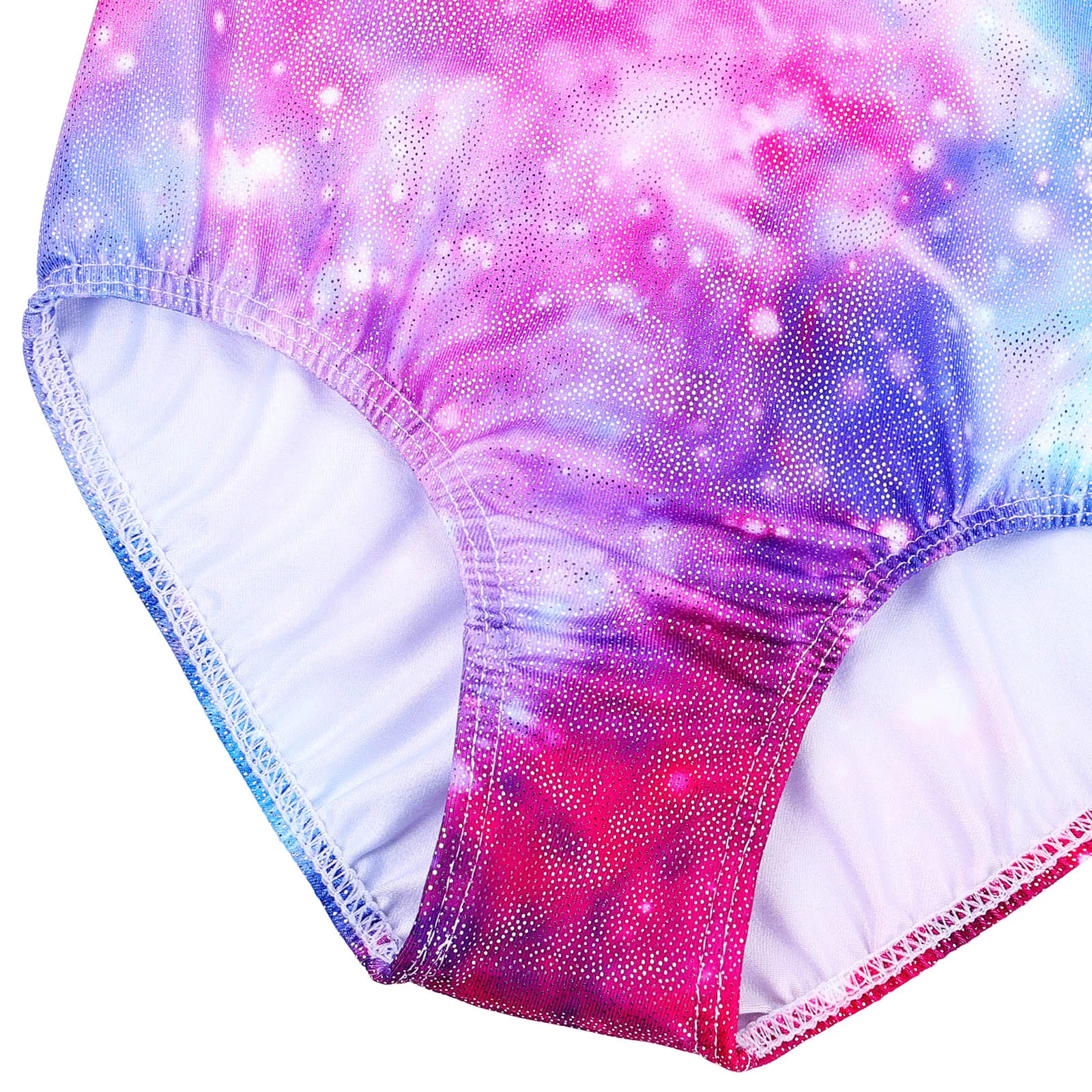 BAOHULU Pink Galaxy Print Gymnastics Leotard Sleeveless Ballet Leotard Ballerina Performance Clothes Dance Costumes
