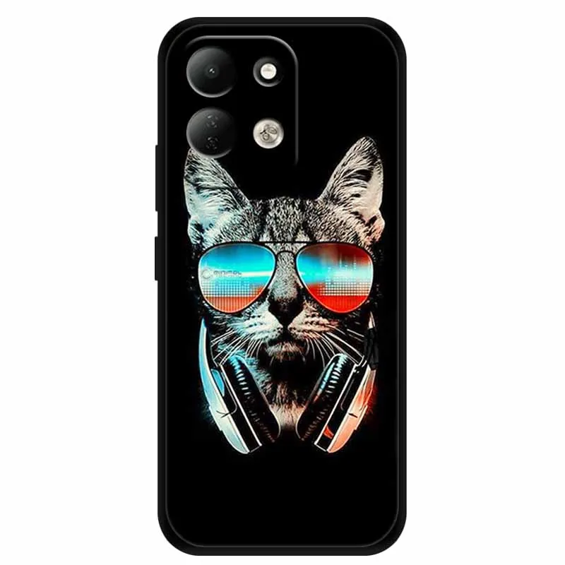 Lion Design Soft Silicone Phone Cover - Black TPU Bumper Case