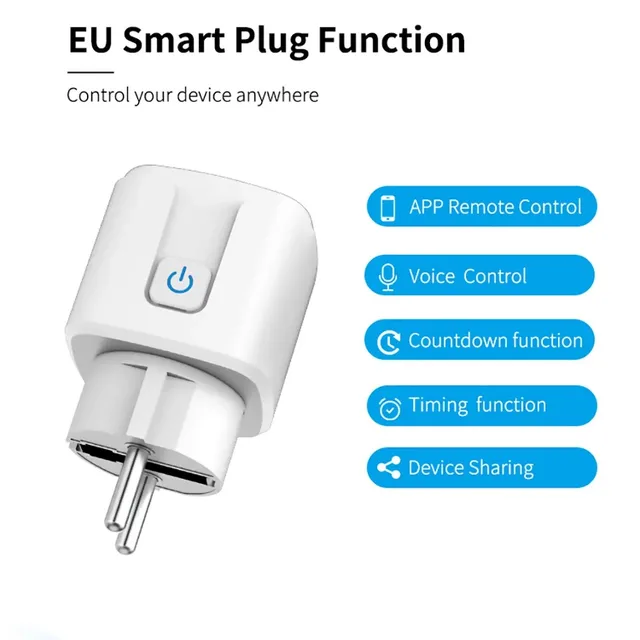 EWelink WiFi Smart Socket With Power Monitoring Smart Plug Timing Voice Control Work with Alexa Google Home Yandex Маруся 2