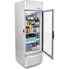 PRF90DX Glass Door Display Refrigerator 9.0 cu ft Commercial Beverage Cooler Merchandiser With Customizable Lightbox - Silver 1