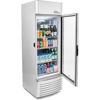 PRF90DX Glass Door Display Refrigerator 9.0 cu ft Commercial Beverage Cooler Merchandiser With Customizable Lightbox - Silver 1