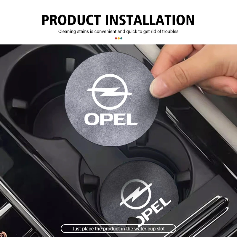 2pcs Car Coaster Drink Bottle Holder Anti-slip Mat Water Cup Pad cup holder coasters car coaster pads Opel Zafira Meriva Mokka Vivaro Vectra Antara Ampera