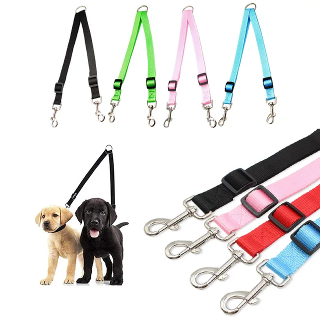 Double Twin Dual Coupler Dog Leash Two in One Strong Nylon V Shape Adjustable Pet Dog Leash Colorful Two Ways 2 Dogs Pet Lead Double Twin Dual Coupler Dog Leash Two in One Strong Nylon V Shape Adjustable Pet Dog Leash Colorful Two Ways 2 Dogs Pet Lead
