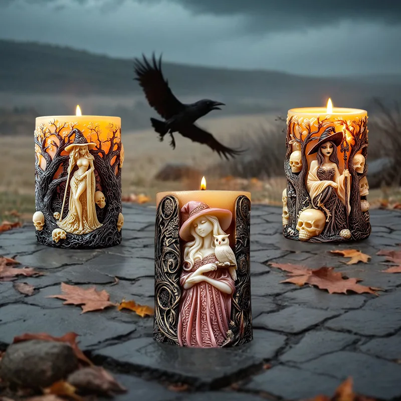 Moule en silicone 3D pour bougie d'aromathérapie - Fantôme d'Halloween