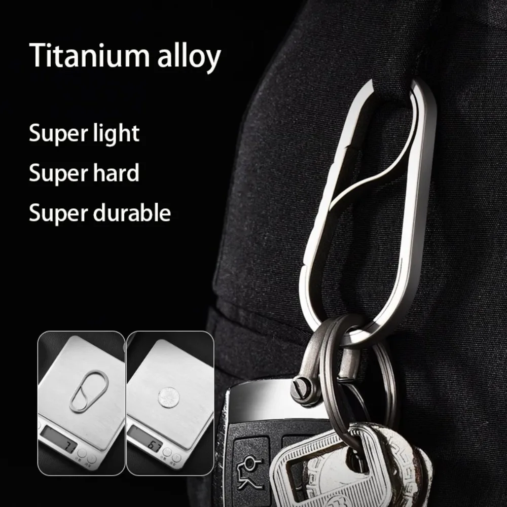 Versatile Titanium Alloy Outdoor Keychain Carabiner Clip Gift