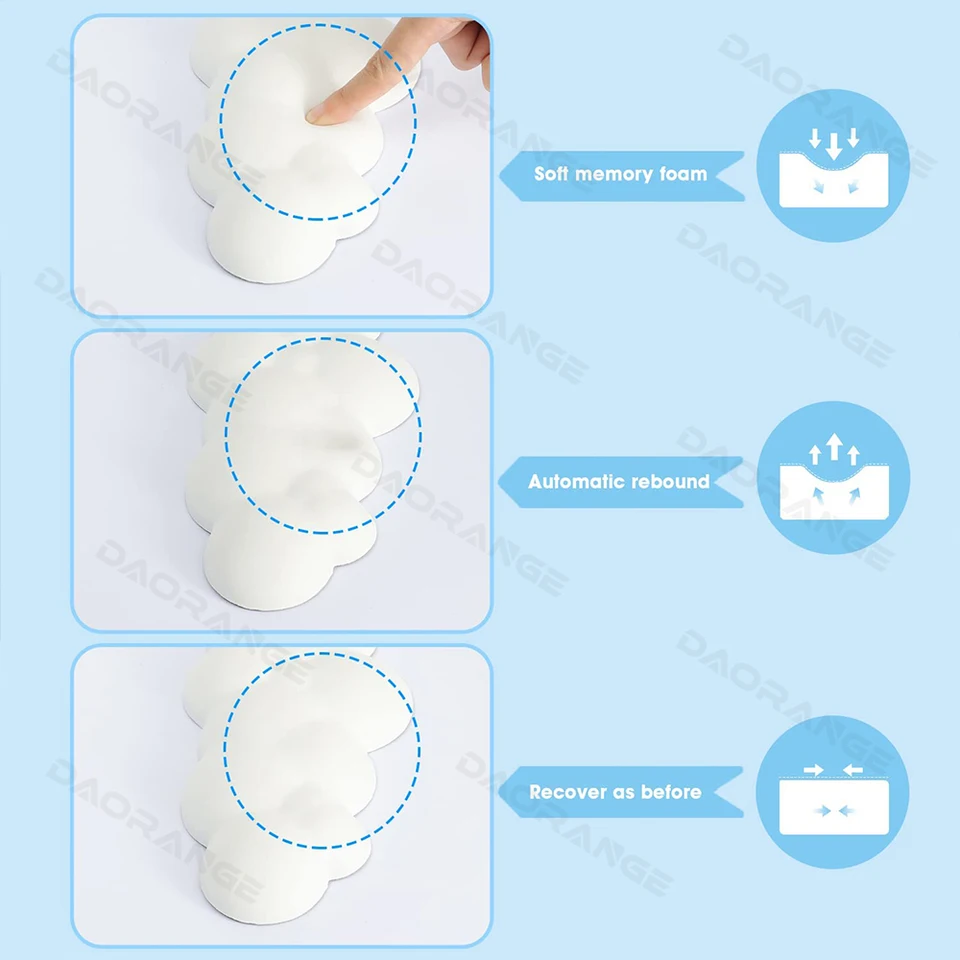 MAMBASNAKE Cloud Poggiapolsi Set Tastiera e Mouse con Sottobicchiere, Memory Foam Cuscino Ergonomico per Polso Supporto con Base Antiscivolo, Digitazione e Sollievo dal Dolore al Polso -Verde