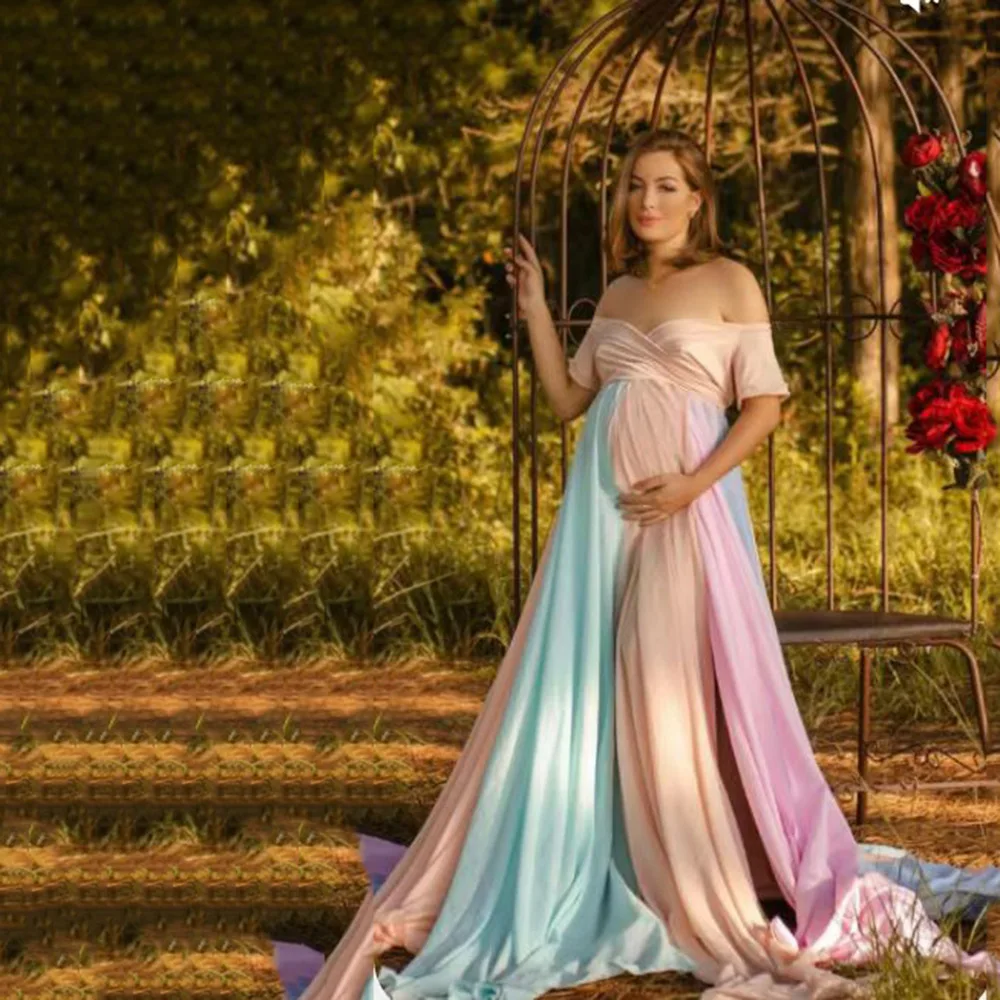 gravidez vestido para gestante de festa