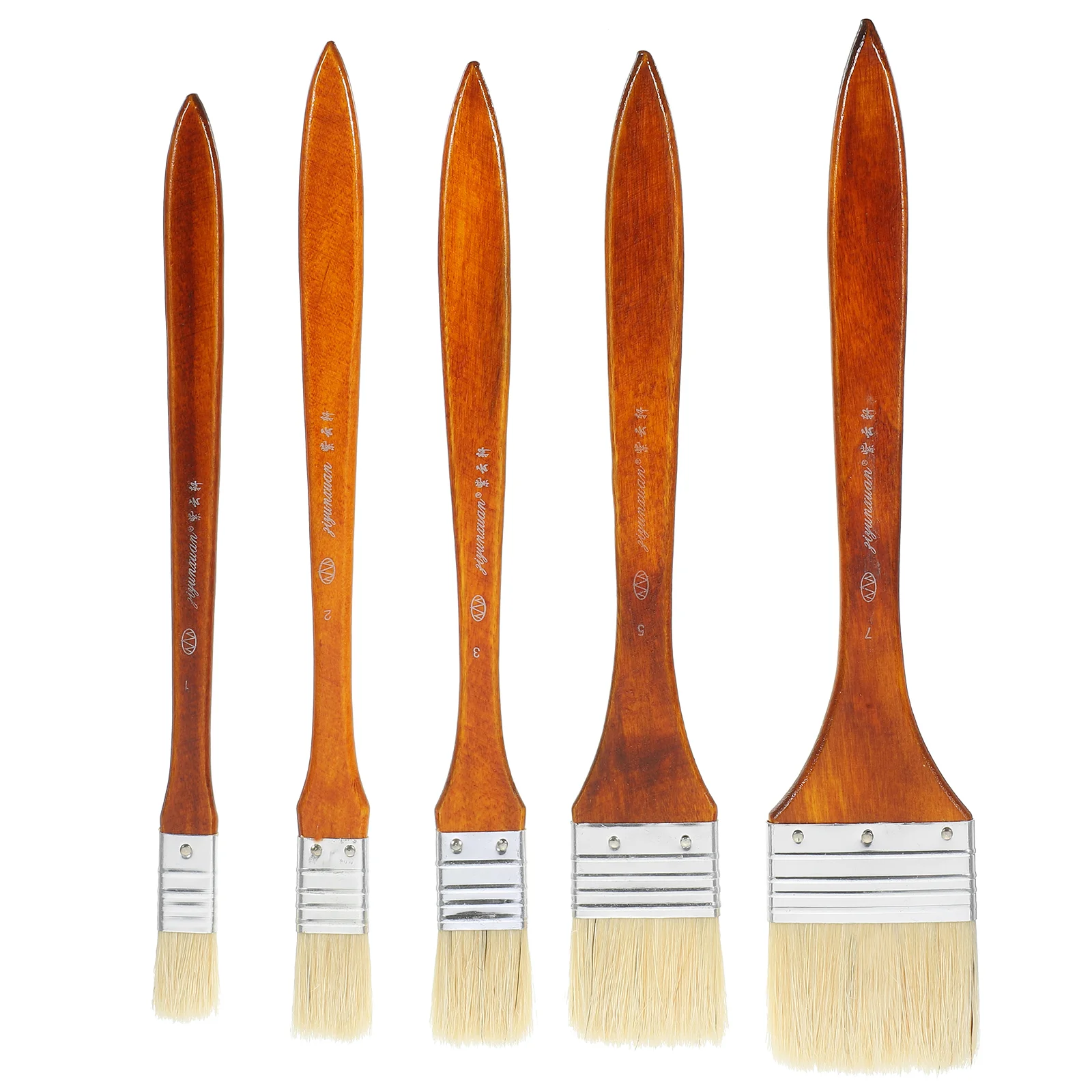 

5 Pcs Oil Paint Brush Painting Use Useful Drawing Durable Nylon Practical Artist Handle Student Chips