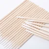 500pcs Disposable Wooden Cotton Swabs Eyebrow Eyeline Lips Makeup Aid Tools Ultra-fine Tip Head Nails Ear Cleaning Cotton Sticks 1