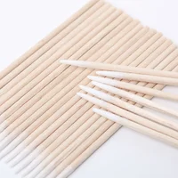 500pcs Disposable Wooden Cotton Swabs Eyebrow Eyeline Lips Makeup Aid Tools Ultra-fine Tip Head Nails Ear Cleaning Cotton Sticks 1