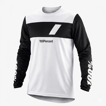Maglia da Ciclismo/Motocross 100Team Commen Racing MX Downhill MTB Ciclismo Moto a Maniche Lunghe BMX T-Shirt Bici