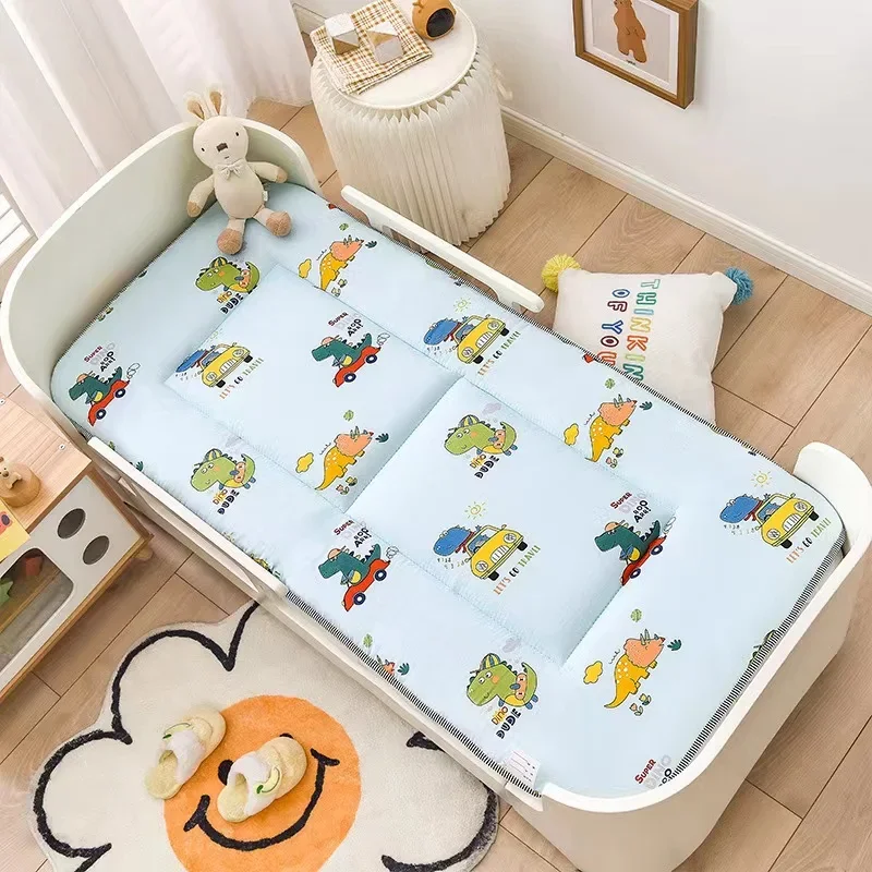 Crib Mat All Cotton Thickened Embroidery Soft Breathable Foldable Washable Bed Sheets Kindergarten Baby Bed Cradle Cushion memory foam mattress