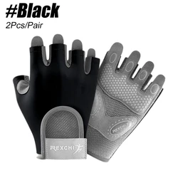 Premium Workout Gloves with Wrist Support and Shock-Absorbent Padding - L (Black)