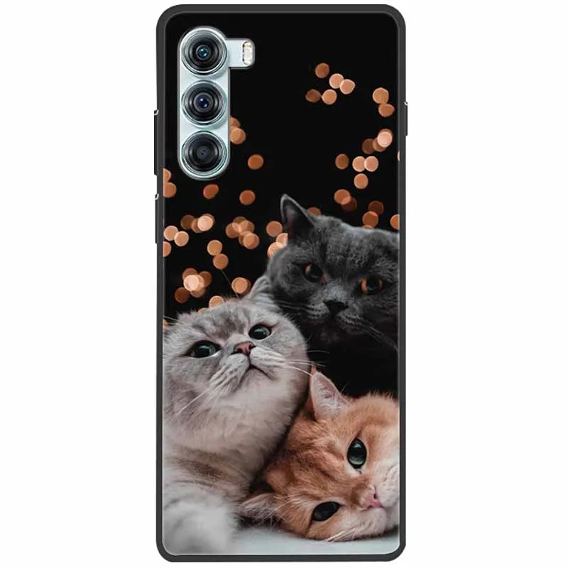 Sleek Black Silicone Protective Case with Soft Cover and Cute Design