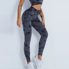 Mulheres esportes sem costura calças ginásio roupas femininas impresso elástico cintura alta exercício de fitness leggings bolha butt activewear pant