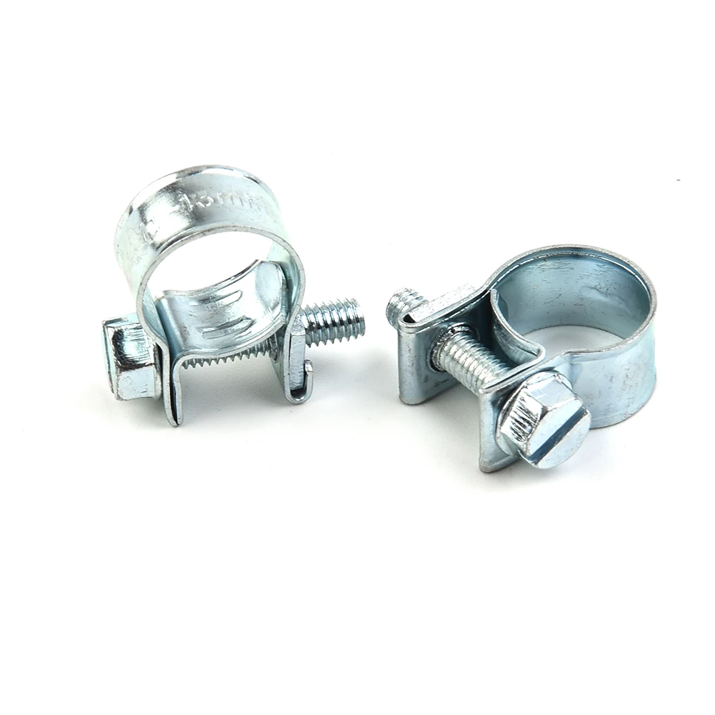

10PCS/Set Car Fuel Hose Clips Hoses Clamps Set Mini Carbon Steel Air Hose Clamp Diesel Petrol Pipe Clips Auto Hose Parts