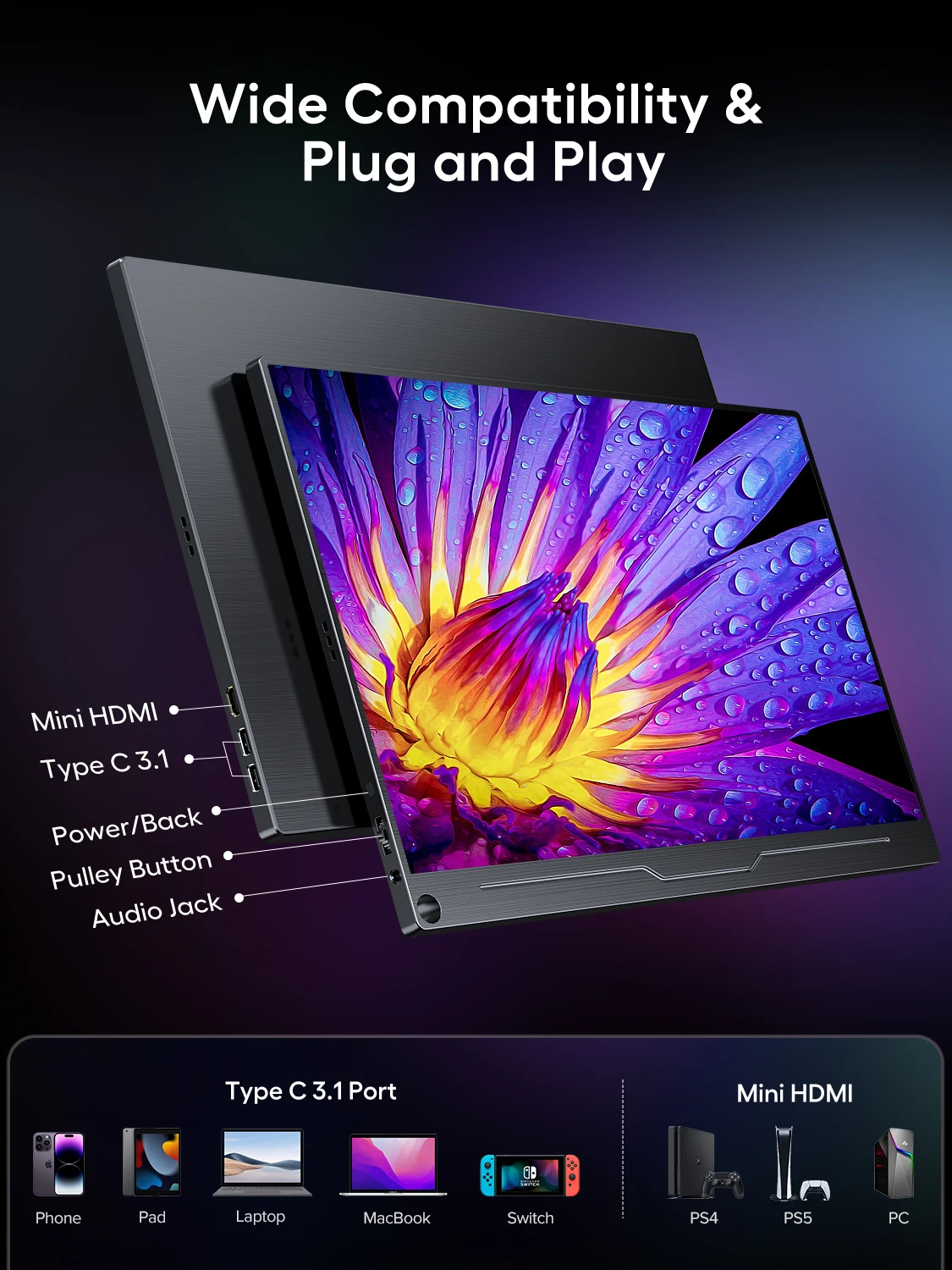 UPERFECT モバイルモニター 18.5インチ Amazon.co.jp: UPERFECTモバイルモニター タッチパネル 18.5