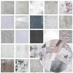 Rainbow Color Texture Background Craft Paper for Journaling and Scrapbooking (100 Pcs) (Gray 100Pcs)