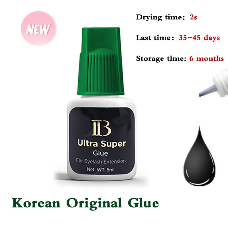 5 Bottles IBeauty Ultra Super Eyelash Extension Glue Supplies 2S Green Cap Adhesive Makeup Tool Strongest Fastest Eye Open Korea 3