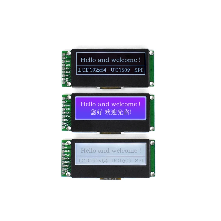 

ЖК-дисплей 19264 192*64 192X64 графическая матрица ЖК-модуль Экран 3,3-5 в LCM встроенный контроллер UC1609C светодиодный Ной подсветкой