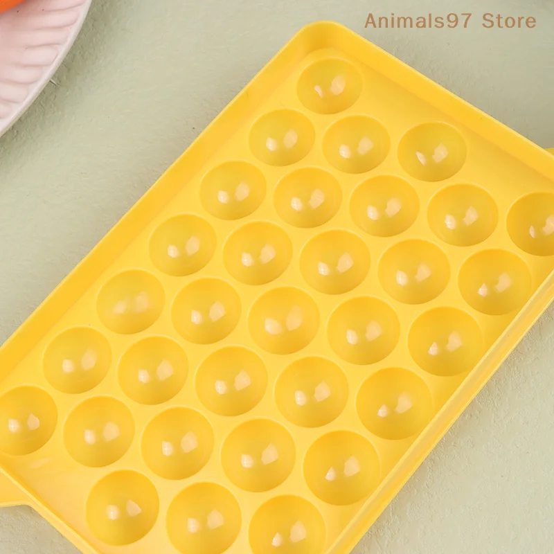 （AS） 33 Hole Round Ice Cube Tray Plastic Style Ice Mold Refrigerator Spherical DIY Moulds Ball Maker Kitchen Tools