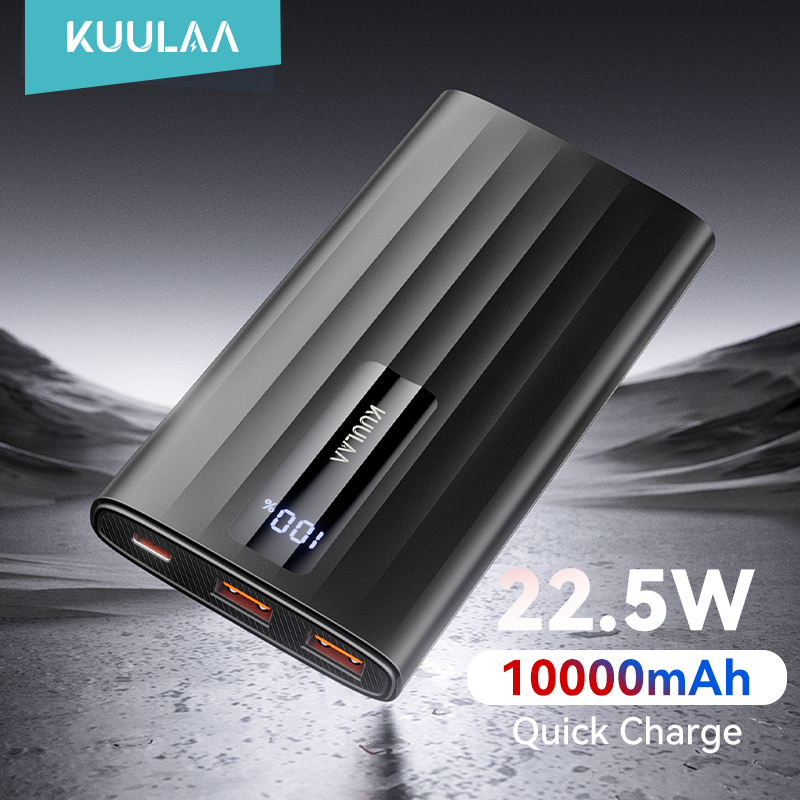 KUULAA Power Bank 10000mAh 22.5W PD Fast Charging Portable Charger External Battery For iPhone 15 14 13 Samsung Huawei Powerbank