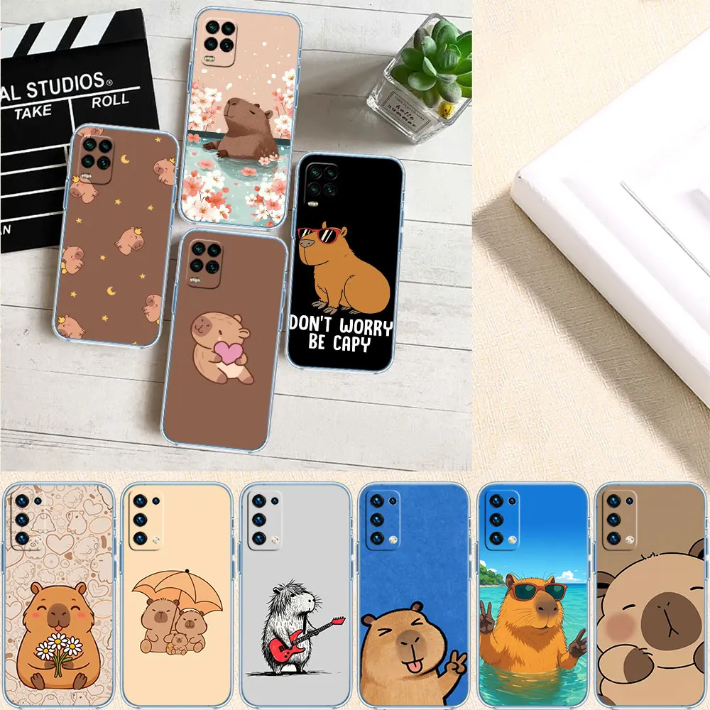 Cartoon Capybara Soft Shell Transparent Phone Case