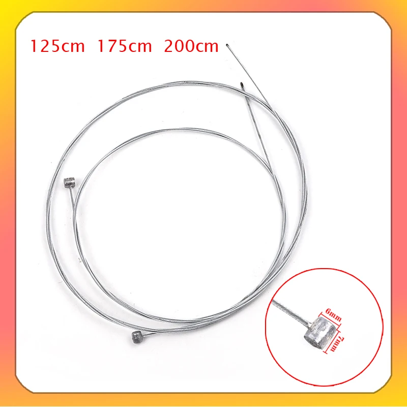 5Pcs Mountain Bicycle Brake Cable Speed Line Set Fixed Gear Brake Line Core Inner Wire Cycling Part 200cm 175cm 125cm mountain bike metal tail cap line tube inner bicycle brake cable end variable speed brake line aluminum alloy wire heart cap