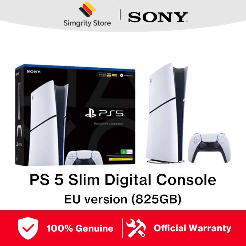 EU version Sony PlayStation 5 Slim Digital Console (825GB) Model Group – Slim Ultra High Speed SSD Ray Tracing 4K TV Gaming Video Game PS5 slim