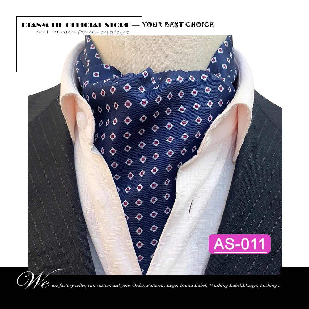 2023 Elegante Herren Ascot Krawatte Plaid Floral Krawatten Für Mann Polyester Jacquard Gewebte Krawatte Für Hochzeit Business Party Zubehör – Detail 16