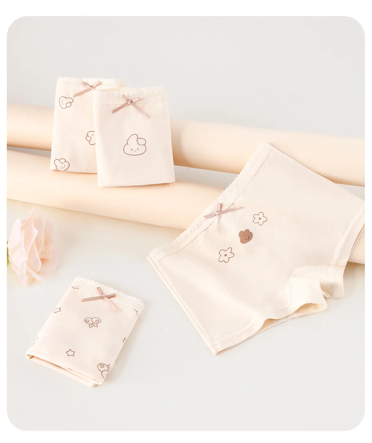 4er-Pack Mädchen-Boxerunterwäsche aus Baumwolle, weich, bequem, atmungsaktiv, nicht reitendes Design für Babys, Kleinkinder, Kinder, große Mädchen – Detail 11