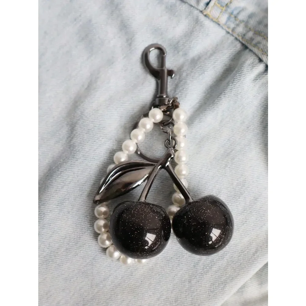 Red Cherry Pendant Keychain - Summer Fruit-Inspired Jewelry Accessory