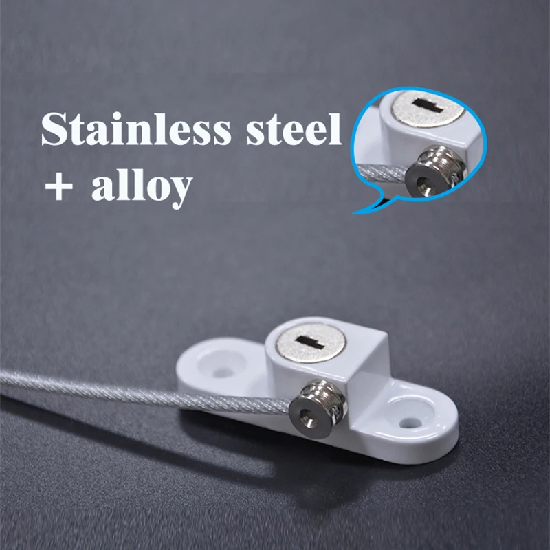 Child lock door window lock safety lock Child Safety Lock Window Lock Stainless Steel Cable Use Screws To Fix Baby Safety Accessories