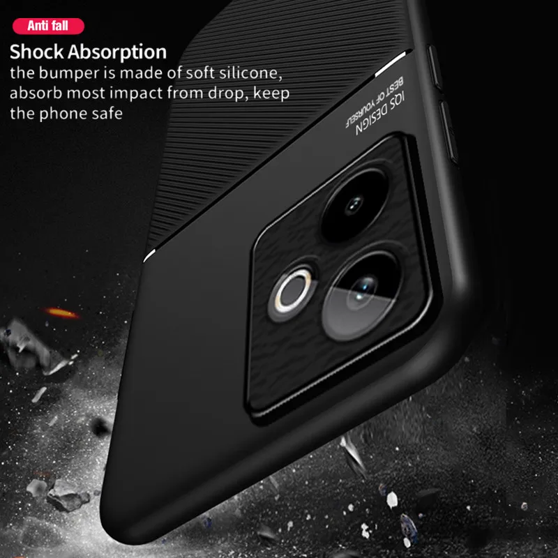 Rugged Non-Slip Protective Cover with Built-in Car Magnetic Holder