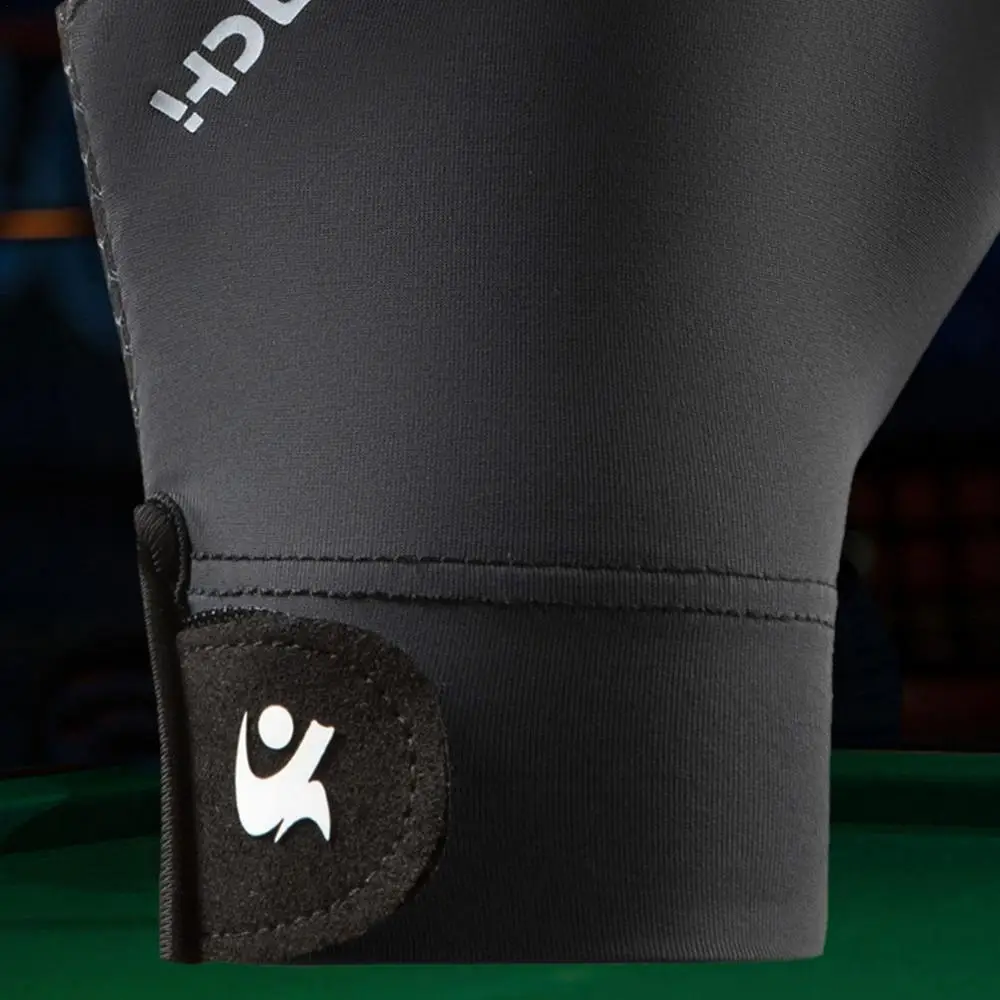 Description Picture 6 of itemOpen Finger Billiard Pool Gloves Adjustable Sticker Snookers 1pc Billiards Cue Gloves Smooth Soft Portable Training Accessories