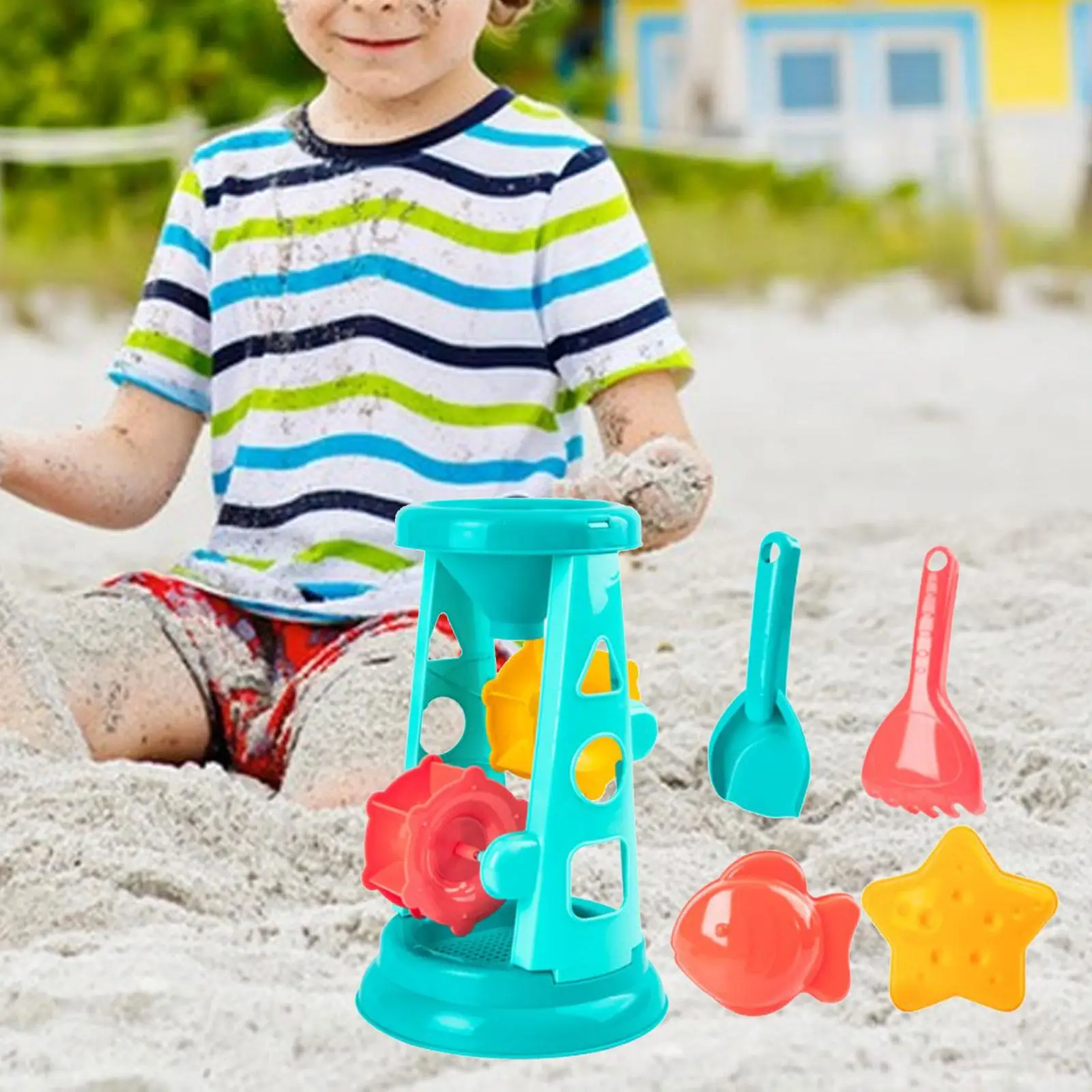 

5Pcs Summer Beach Toys Water Wheel Toy Boys Girls Beach Toy Outdoor Toys for Outdoor Playground Beach Sandpit Seaside