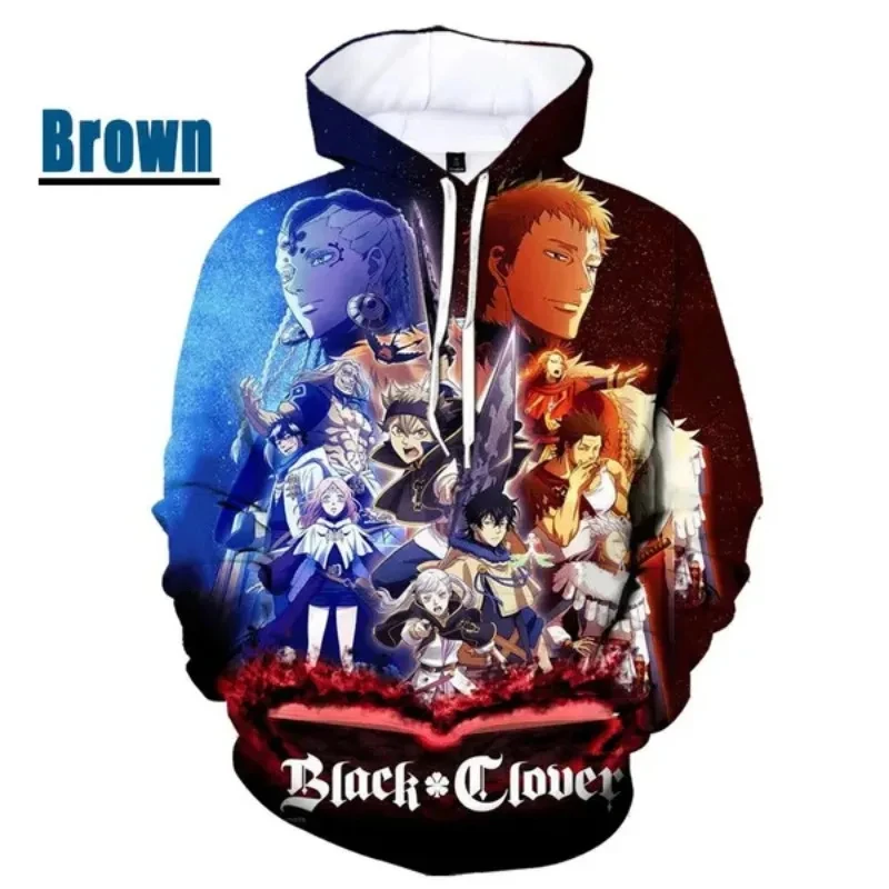 

Popular Anime Manga Black Clover 3D Printed Hoodies Men's Fashion Unisex Cosplay Clothing Casual streetwear Children's Pullover