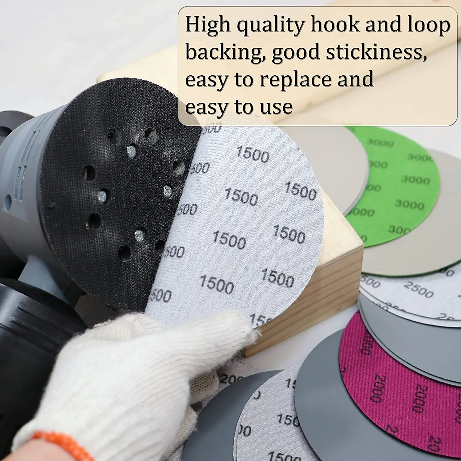40PCS 5 Inch Wet & Dry Sanding Discs 800-5000 Grit Sandpaper Compatible Grinder Polishing Accessories for Auto Metal Wood sanding discs sandpaper set polish sand paper sandpaper tools mini sandpaper kit sander pads