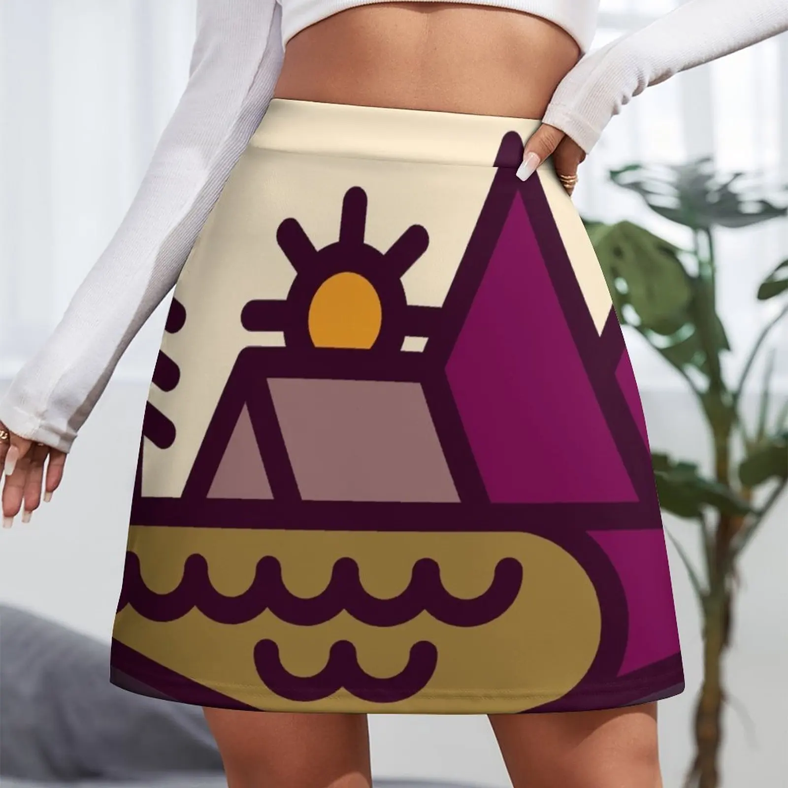 Nature Lover Mini Skirt Summer skirt Female dress Skirt satin Dresses
