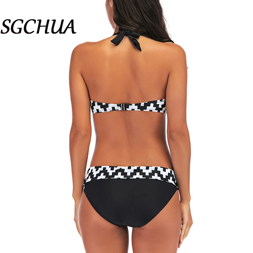 Bikini Set 2022 Sexy Vintage Printed 2 Pieces Push Up Paddad Biquini Famale Brazilian Sexy Low Waist  Beachwear Bathing Suit