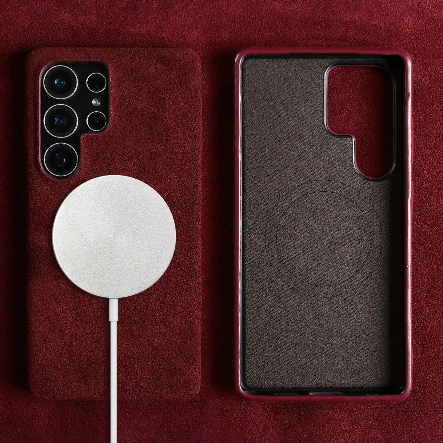 Premium Full Coverage Magnetic Alcantara Phone Case with MagSafe Compatibility